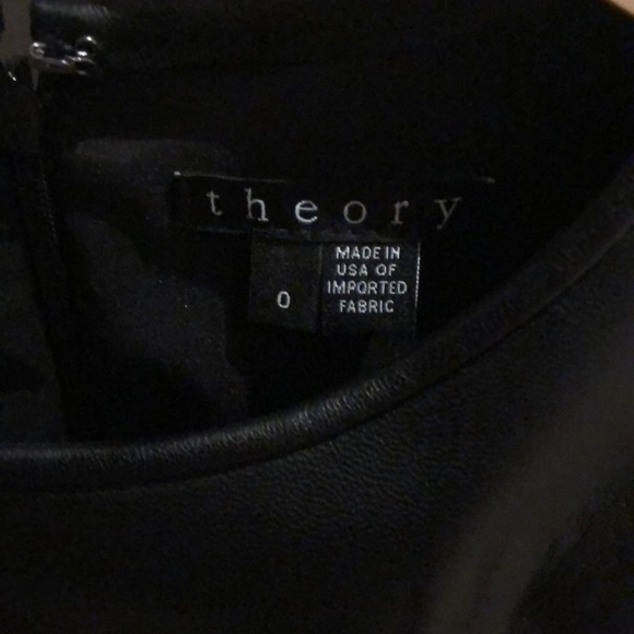 Theory houndstooth and genuine leather shell - Picture 3 of 6